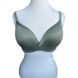 Victoria's Secret Perfect Shape Bra 38D Seamless Olive Green Adjustable Straps